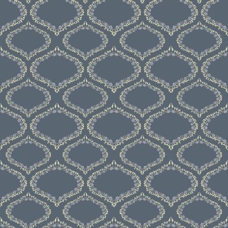 Bild på Ogee and Roses in Blue - 1033401-01